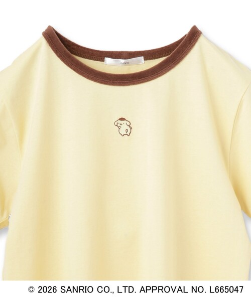 index(インデックス)の「【ポムポムプリン】リンガーベロアTシャツ【洗濯機OK】(Tシャツ/カットソー・レディース・ライトイエロー系/オフホワイト/ブラック・40/38)」の7枚目の写真