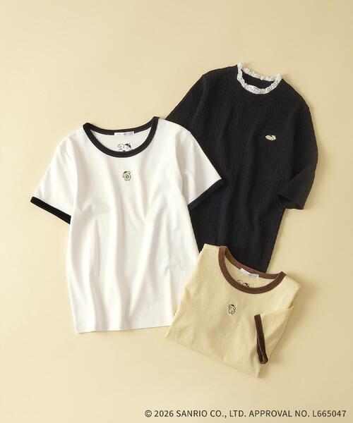 index(インデックス)の「【ポムポムプリン】リンガーベロアTシャツ【洗濯機OK】(Tシャツ/カットソー・レディース・ライトイエロー系/オフホワイト/ブラック・40/38)」の14枚目の写真
