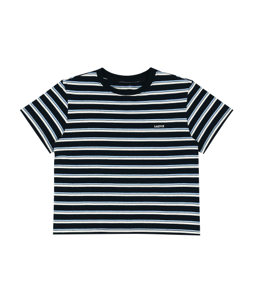 LAZYZ（レイジジ）の「クラシックラベルストライプTシャツ（2色）（Tシャツ/カットソー・レディース・レッド・F）」の6枚目の写真
