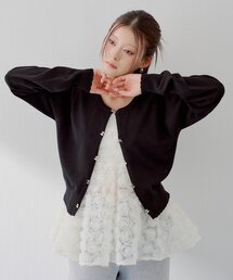 セール】【SALON by Chico】ダブルリボンドッキングニット（ニット