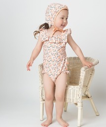 moimoln（モイモルン）の「【2点セット】ジャスミンフラワースイムワンピース水着＆帽子（水着）」