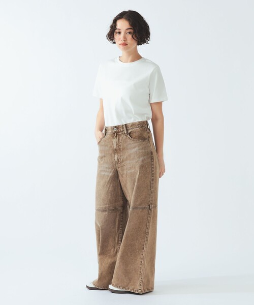 Ray BEAMS(レイビームス)の「ベーシック クルーネック Tシャツ(Tシャツ/カットソー・レディース・ダークブラウン/ホワイト/ブラック・ONE SIZE)」の21枚目の写真