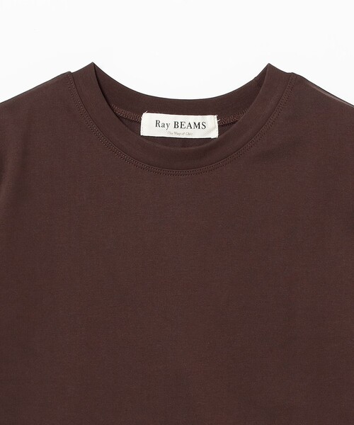 Ray BEAMS（レイビームス）の「ベーシック クルーネック Tシャツ（Tシャツ/カットソー・レディース・ダークブラウン/ホワイト/ブラック・ONE SIZE）」の18枚目の写真