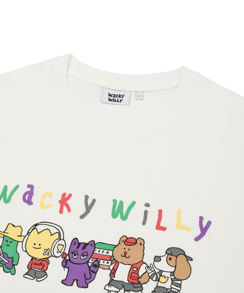 Wacky WiLLy(ワッキーウィリー)の「キキフレンズグラフィック半袖Tシャツホワイト(Tシャツ/カットソー・レディース・その他・LARGE/MEDIUM/SMALL/X-LARGE)」の4枚目の写真