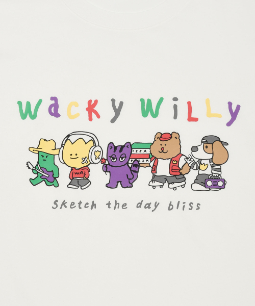 Wacky WiLLy(ワッキーウィリー)の「キキフレンズグラフィック半袖Tシャツホワイト(Tシャツ/カットソー・レディース・その他・LARGE/MEDIUM/SMALL/X-LARGE)」の5枚目の写真