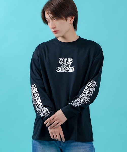 En serio TOKYO（エンソリオトーキョー）の「【SIDEWAYSTANCE】ステッカーアームロゴ長袖Tシャツ 70649（Tシャツ/カットソー・メンズ・ホワイト/オートミール/ブラック・MEDIUM/X-LARGE/SMALL/LARGE）」の17枚目の写真
