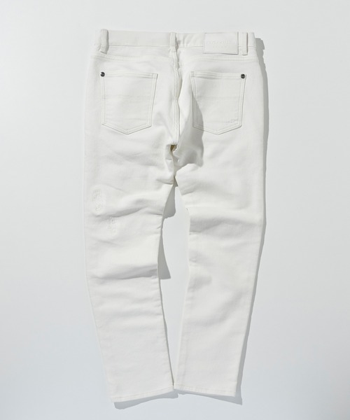 1PIU1UGUALE3  RELAX （ウノピゥウノウグァーレトレ リラックス）の「1PIU1UGUALE3 RELAX(ウノピゥウノウグァーレトレ リラックス)ラインストーン ダメージジョグデニムパンツ（デニムパンツ・メンズ・ホワイト/ブラック/インディゴブルー・S/M/L/XL/XXL）」の19枚目の写真