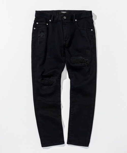 1PIU1UGUALE3  RELAX （ウノピゥウノウグァーレトレ リラックス）の「1PIU1UGUALE3 RELAX(ウノピゥウノウグァーレトレ リラックス)ラインストーン ダメージジョグデニムパンツ（デニムパンツ・メンズ・ホワイト/ブラック/インディゴブルー・S/M/L/XL/XXL）」の20枚目の写真