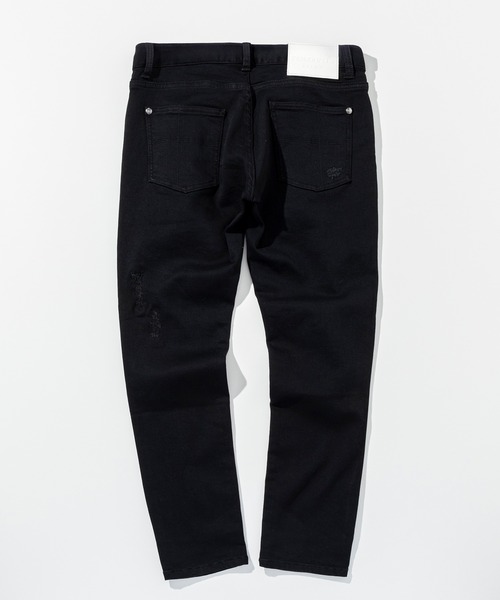 1PIU1UGUALE3  RELAX （ウノピゥウノウグァーレトレ リラックス）の「1PIU1UGUALE3 RELAX(ウノピゥウノウグァーレトレ リラックス)ラインストーン ダメージジョグデニムパンツ（デニムパンツ・メンズ・ホワイト/ブラック/インディゴブルー・S/M/L/XL/XXL）」の21枚目の写真