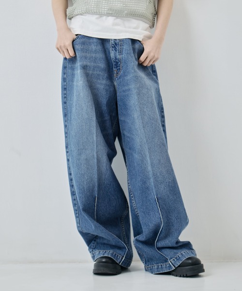 RhodolirioN/ロドリリオン]90s Loose Straight Pant - Denim（デニム