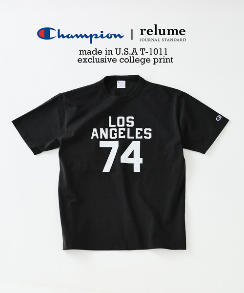 CHAMPION / チャンピオン 別注 T1011 カレッジプリント Tシャツ（T