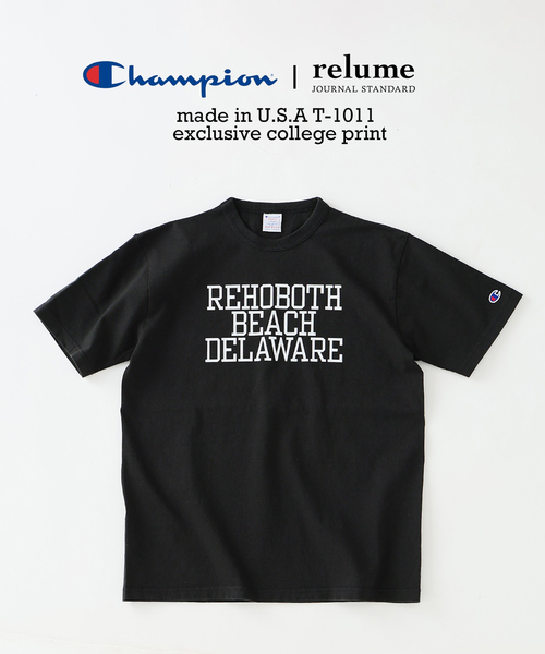 CHAMPION / チャンピオン 別注 T1011 カレッジプリント Tシャツ（T