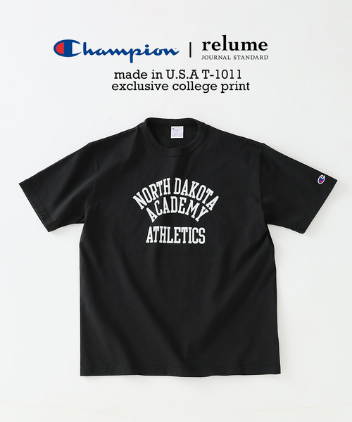 CHAMPION / チャンピオン 別注 T1011 カレッジプリント Tシャツ（T