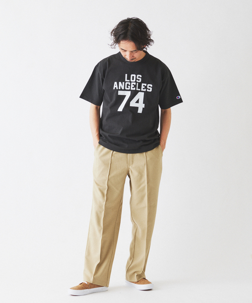 Champion（チャンピオン）の「CHAMPION / チャンピオン 別注 T1011 カレッジプリント Tシャツ（Tシャツ/カットソー・メンズ・ブラックミックス/ブラック×ブラック/ブラック系その他/ブラック・X-LARGE/LARGE/MEDIUM）」の15枚目の写真