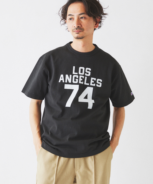 Champion（チャンピオン）の「CHAMPION / チャンピオン 別注 T1011 カレッジプリント Tシャツ（Tシャツ/カットソー・メンズ・ブラックミックス/ブラック×ブラック/ブラック系その他/ブラック・X-LARGE/LARGE/MEDIUM）」の16枚目の写真