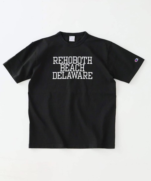 Champion（チャンピオン）の「CHAMPION / チャンピオン 別注 T1011 カレッジプリント Tシャツ（Tシャツ/カットソー・メンズ・ブラックミックス/ブラック×ブラック/ブラック系その他/ブラック・X-LARGE/LARGE/MEDIUM）」の4枚目の写真