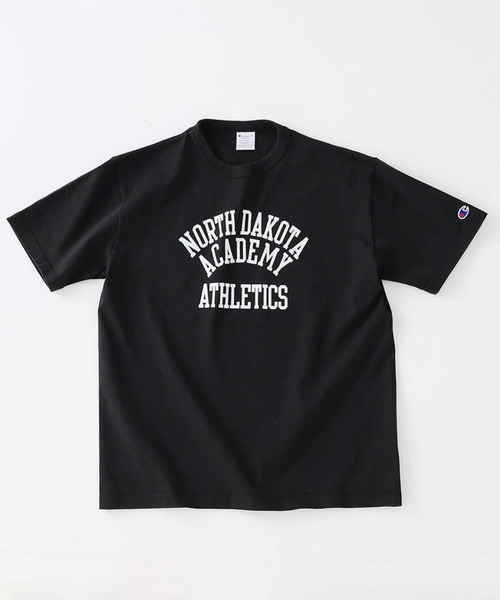Champion（チャンピオン）の「CHAMPION / チャンピオン 別注 T1011 カレッジプリント Tシャツ（Tシャツ/カットソー・メンズ・ブラックミックス/ブラック×ブラック/ブラック系その他/ブラック・X-LARGE/LARGE/MEDIUM）」の2枚目の写真