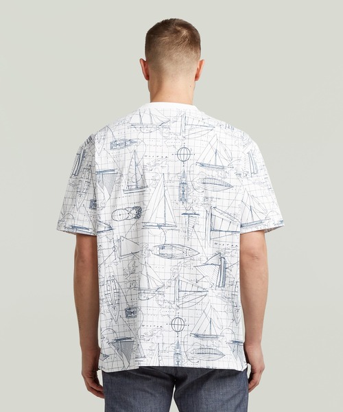 G-STAR(ジースター)の「Aop Relaxed T-Shirt/総柄リラックスTシャツ(Tシャツ/カットソー・メンズ・ブルー系その他/ホワイト系その他・X-SMALL/X-LARGE/SMALL/MEDIUM/LARGE)」の3枚目の写真