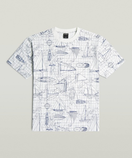 G-STAR(ジースター)の「Aop Relaxed T-Shirt/総柄リラックスTシャツ(Tシャツ/カットソー・メンズ・ブルー系その他/ホワイト系その他・X-SMALL/X-LARGE/SMALL/MEDIUM/LARGE)」の7枚目の写真