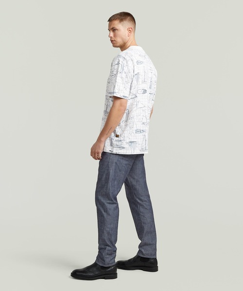 G-STAR(ジースター)の「Aop Relaxed T-Shirt/総柄リラックスTシャツ(Tシャツ/カットソー・メンズ・ブルー系その他/ホワイト系その他・X-SMALL/X-LARGE/SMALL/MEDIUM/LARGE)」の6枚目の写真