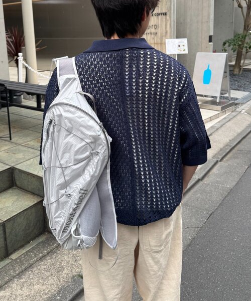 CIAOPANIC TYPY（チャオパニックティピー）の「【UNISEX】レース編みパッチワークニットポロ/WEB限定（ポロシャツ・レディース・ブラウン/ブラック/ネイビー/グレー・LARGE/MEDIUM）」の13枚目の写真