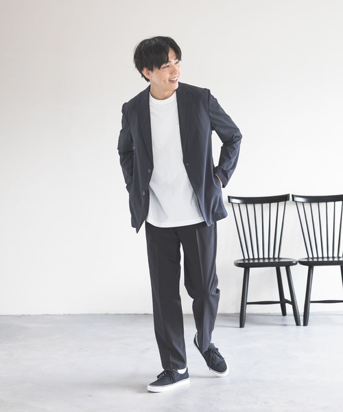 GLOBAL WORK(グローバルワーク)の「クリーンサッカージャケット/638270(テーラードジャケット・メンズ・ダークグレー/ネイビー・MEDIUM/X-LARGE/SMALL/LARGE)」の6枚目の写真