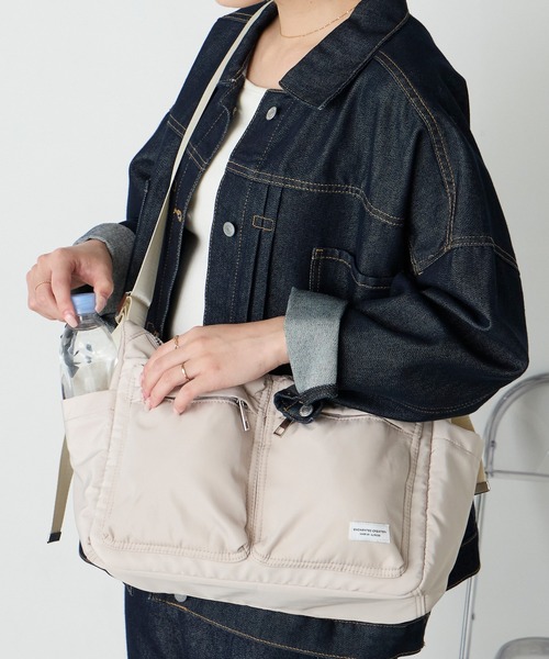 BONLECILL Marche(ボンルシールマルシェ)の「【BONLECILL Marche】《A4収納》7ポケットデイリーショルダーバッグ(ショルダーバッグ・レディース・アイボリー/ブラウン/ブラック・FREE)」の6枚目の写真