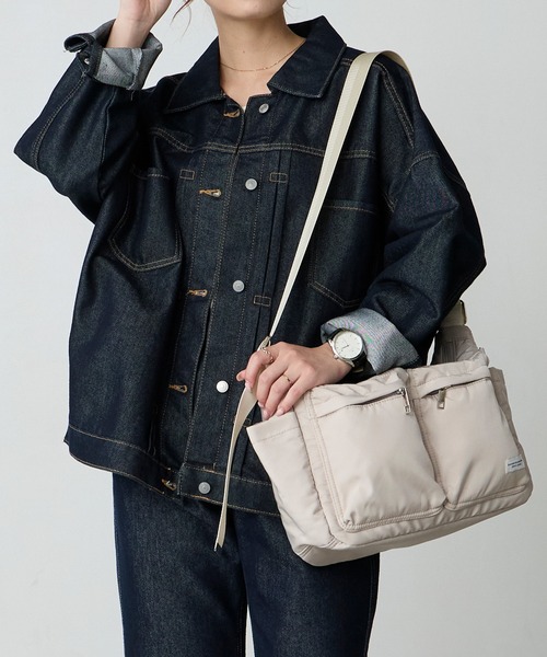 BONLECILL Marche(ボンルシールマルシェ)の「【BONLECILL Marche】《A4収納》7ポケットデイリーショルダーバッグ(ショルダーバッグ・レディース・アイボリー/ブラウン/ブラック・FREE)」の7枚目の写真