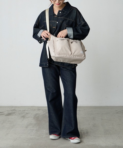 BONLECILL Marche(ボンルシールマルシェ)の「【BONLECILL Marche】《A4収納》7ポケットデイリーショルダーバッグ(ショルダーバッグ・レディース・アイボリー/ブラウン/ブラック・FREE)」の8枚目の写真