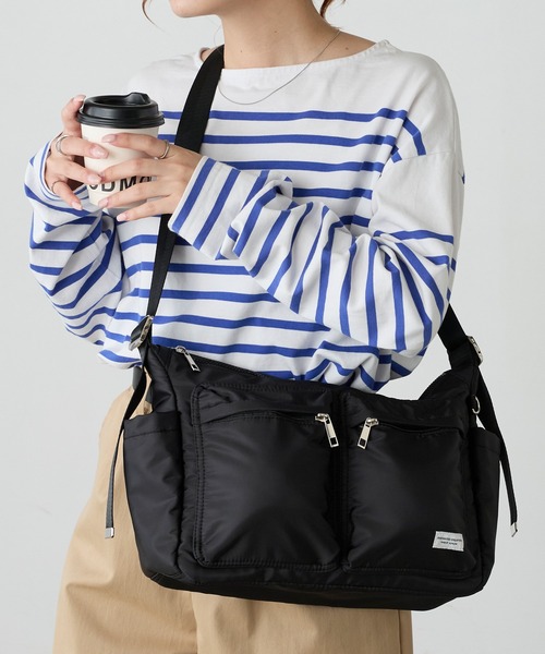 BONLECILL Marche(ボンルシールマルシェ)の「【BONLECILL Marche】《A4収納》7ポケットデイリーショルダーバッグ(ショルダーバッグ・レディース・アイボリー/ブラウン/ブラック・FREE)」の13枚目の写真