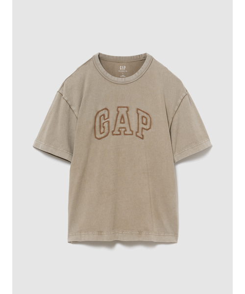 GAP(ギャップ)の「ヘビーウェイト GAPロゴ リラックスフィット クロップドTシャツ(Tシャツ/カットソー・メンズ・ネイビー/ブラウン/ブラック/オフホワイト・XS/S/M/L/XL)」の4枚目の写真