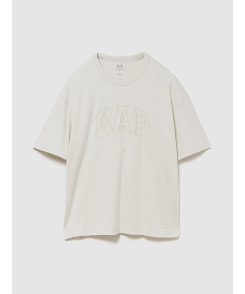 GAP(ギャップ)の「ヘビーウェイト GAPロゴ リラックスフィット クロップドTシャツ(Tシャツ/カットソー・メンズ・ネイビー/ブラウン/ブラック/オフホワイト・XS/S/M/L/XL)」の2枚目の写真