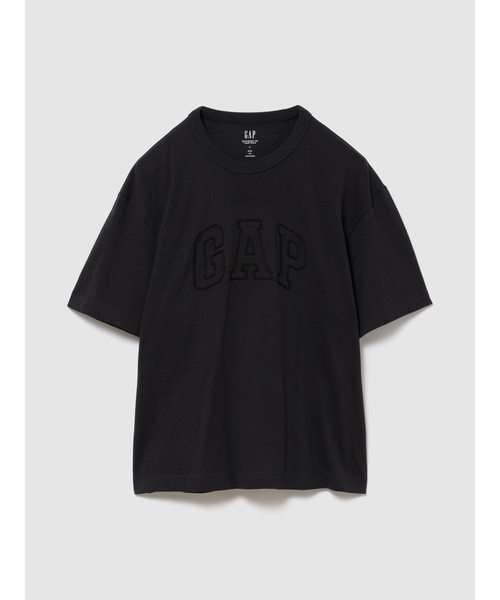 GAP(ギャップ)の「ヘビーウェイト GAPロゴ リラックスフィット クロップドTシャツ(Tシャツ/カットソー・メンズ・ネイビー/ブラウン/ブラック/オフホワイト・XS/S/M/L/XL)」の3枚目の写真