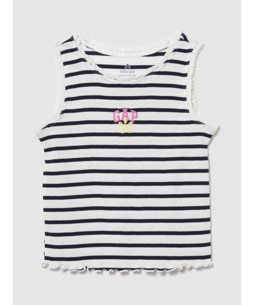 GAP(ギャップ)の「ブラナン フェイバリット グラフィック GAPロゴ リブタンクトップ (幼児・ベビー)(タンクトップ・キッズ・イエロー/ピンク/ネイビー・110cm/105cm/100cm/95cm/80cm/90cm)」の1枚目の写真