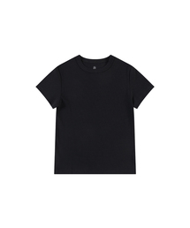 SITP5275 スリムリブ半袖Tシャツ_ブラック