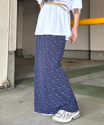 ISOOK | 【ISOOK / アイスー】花柄ワッフルロングスカート / ナロースカート サーマル ウエストゴム ZOZOTOWN限定(スカート)