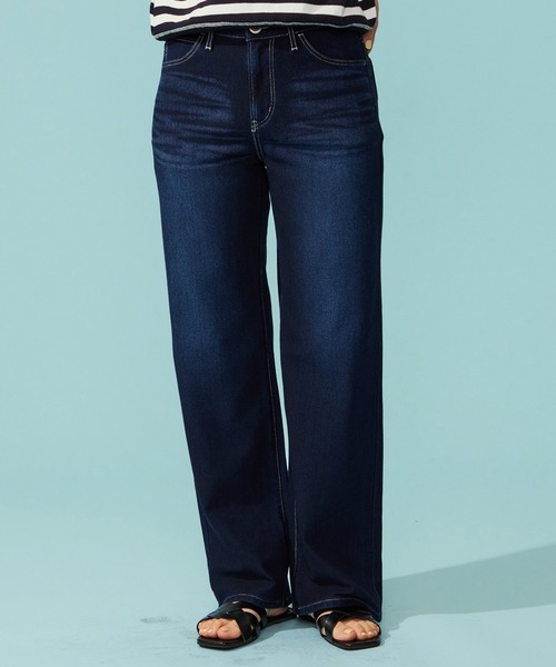 EDWIN(エドウィン)の「EDWIN LADIES ジャージーズ COOL ワイドデニムパンツ【涼】(その他パンツ・レディース・ベージュ/ダークインディゴブルー/ライトインディゴブルー・SMALL/MEDIUM/LARGE/X-LARGE/X-SMALL)」の3枚目の写真