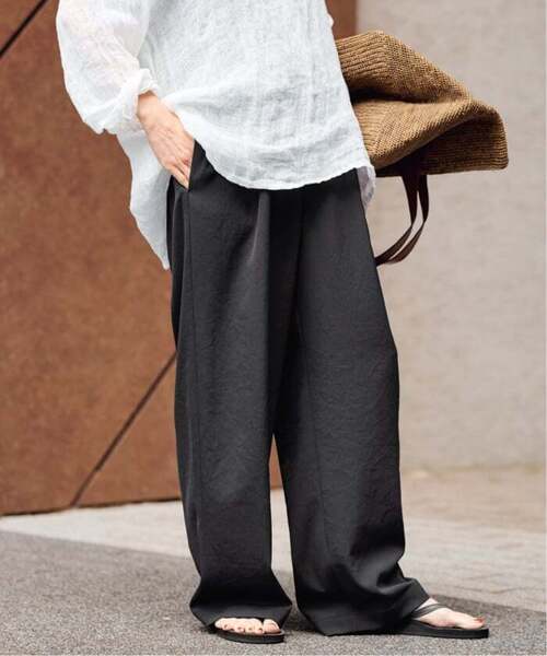 FRAMeWORK（フレームワーク）の「≪追加≫ポリエステルツイルリラックスパンツ 2（その他パンツ・レディース・ブラウン/ホワイト系その他/ブラック・36/34/40/38）」の7枚目の写真