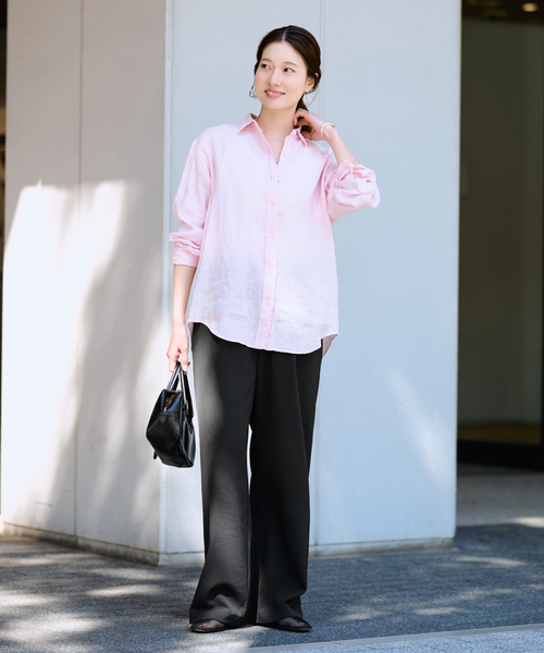 FRAMeWORK（フレームワーク）の「≪追加≫ポリエステルツイルリラックスパンツ 2（その他パンツ・レディース・ブラウン/ホワイト系その他/ブラック・36/34/40/38）」の8枚目の写真