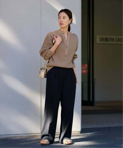 FRAMeWORK（フレームワーク）の「≪追加≫ポリエステルツイルリラックスパンツ 2（その他パンツ・レディース・ブラウン/ホワイト系その他/ブラック・36/34/40/38）」の14枚目の写真