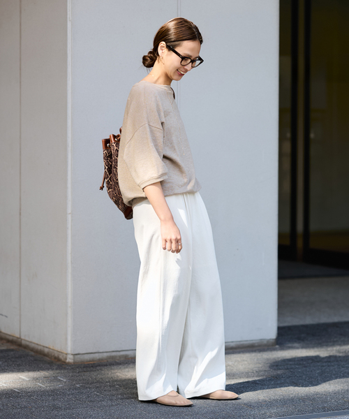 FRAMeWORK（フレームワーク）の「≪追加≫ポリエステルツイルリラックスパンツ 2（その他パンツ・レディース・ブラウン/ホワイト系その他/ブラック・36/34/40/38）」の16枚目の写真