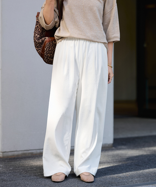 FRAMeWORK（フレームワーク）の「≪追加≫ポリエステルツイルリラックスパンツ 2（その他パンツ・レディース・ブラウン/ホワイト系その他/ブラック・36/34/40/38）」の18枚目の写真