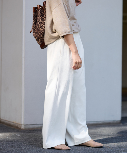 FRAMeWORK（フレームワーク）の「≪追加≫ポリエステルツイルリラックスパンツ 2（その他パンツ・レディース・ブラウン/ホワイト系その他/ブラック・36/34/40/38）」の19枚目の写真