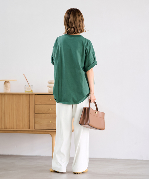 FRAMeWORK（フレームワーク）の「≪追加≫ポリエステルツイルリラックスパンツ 2（その他パンツ・レディース・ブラウン/ホワイト系その他/ブラック・36/34/40/38）」の22枚目の写真