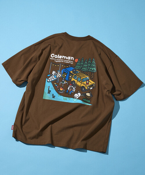 COLEMAN(コールマン)の「Coleman/コールマン Coleman×matsui×FREAK'S STORE 別注 バックプリント クルーネックTシャツ/Lake Side(Tシャツ/カットソー・メンズ・チャコールグレー/グレー/ホワイト/ブラウン・LARGE/SMALL/MEDIUM)」の4枚目の写真