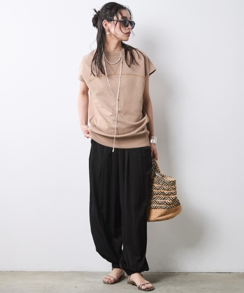 CHIC STYLE(シックスタイル)の「バルーンパンツ<大きいサイズ有>シックスタイル(その他パンツ・レディース・ブラック/ブラウン系・M/L/LL/3L/4L/5L)」の11枚目の写真