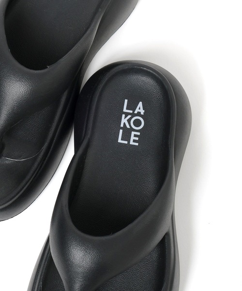 LAKOLE(ラコレ)の「EVAぷっくりトングサンダル / 638021(サンダル・レディース・サンドグレー/ブラック・SMALL/MEDIUM/LARGE)」の9枚目の写真