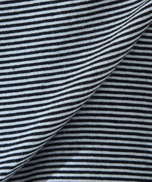 COMME CA ISM(コムサイズム)の「ミジンボーダーTシャツ(Tシャツ/カットソー・レディース・ブラック/ライトグレー・MEDIUM/LARGE)」の3枚目の写真