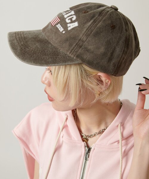 w closet（ダブルクローゼット）の「国旗柄キャップ（キャップ・レディース・ネイビー/ブラウン/チャコールグレー・FREE）」の21枚目の写真