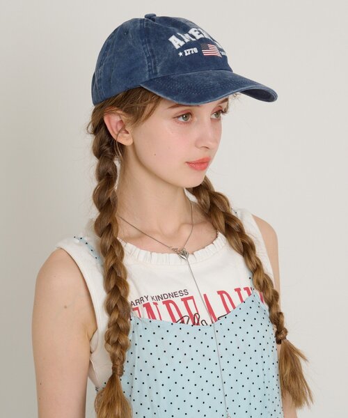 w closet（ダブルクローゼット）の「国旗柄キャップ（キャップ・レディース・ネイビー/ブラウン/チャコールグレー・FREE）」の12枚目の写真